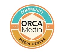 ORCA Media Logo in Circle Orange and Blue